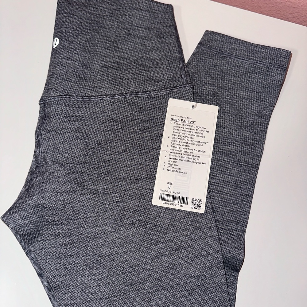 Lululemon athletica align 25” in weathered herringbone